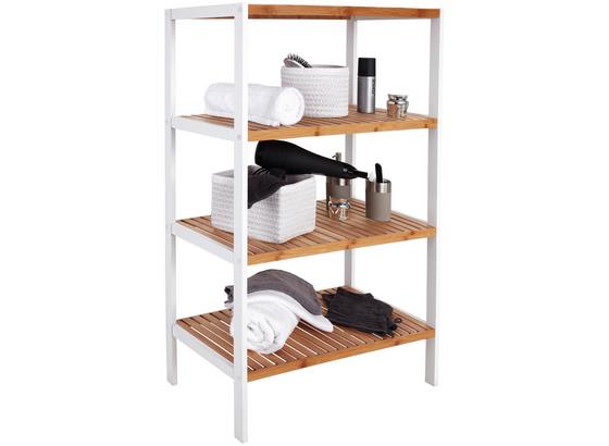 Regál Bambu - hnedá/biela, Moderný, drevo/kompozitné drevo (70/110/33cm) Regál Bambu - hnedá/biela, Moderný, drevo/kompozitné drevo (70/110/33cm)