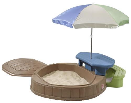 Záhradné Pieskovisko Np Summertime Play Center - hnedá/modrá, Moderný, plast (145/169/178cm)