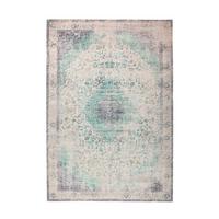 Flachwebteppich Creme,mintgrün Vintage 8401, BxL: 200x290 cm - Creme/Mintgrün, KONVENTIONELL, Textil (200/290cm)