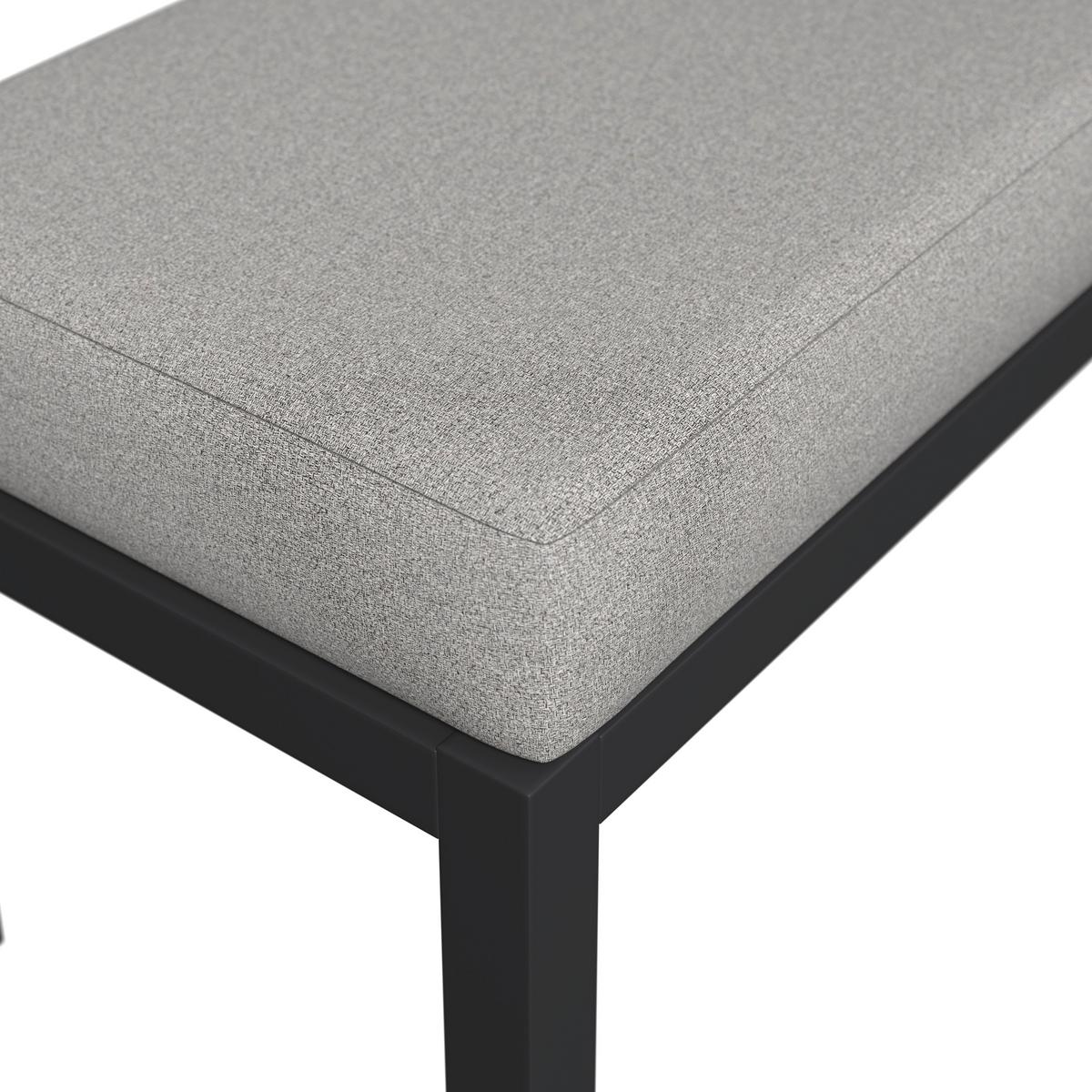 Loungegarnitur Peru - Dunkelgrau/Hellgrau, MODERN, Glas/Textil (187/241,5cm) - Beldano