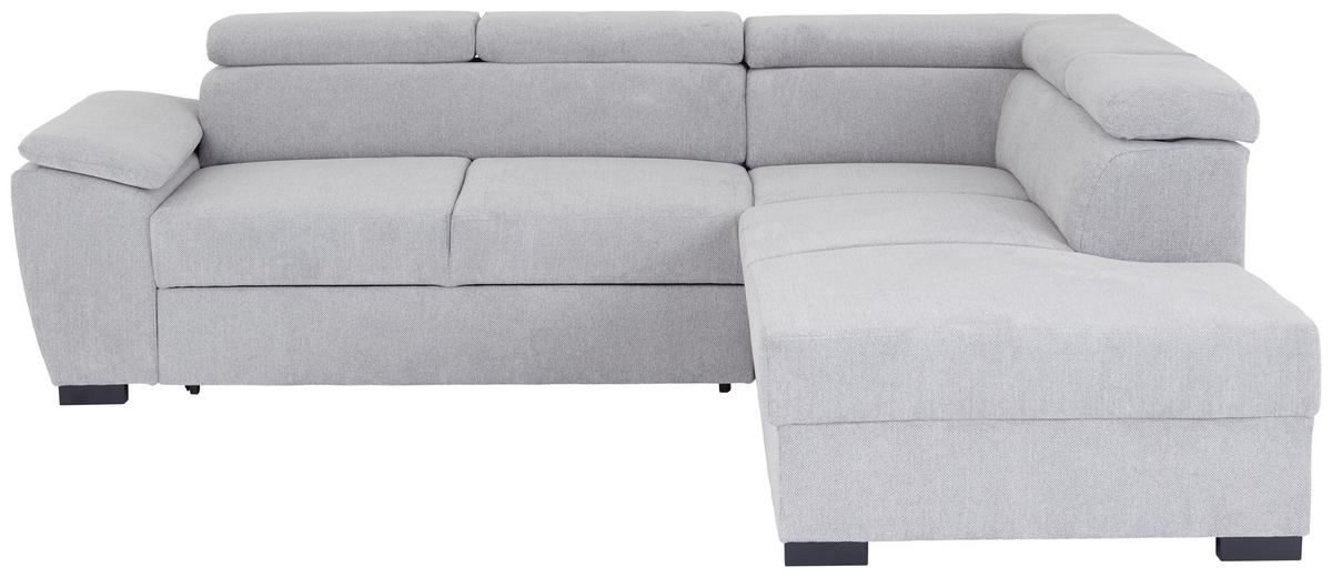 Ecksofa Athen - Schwarz/Grau, Basics, Textil (266/220cm)