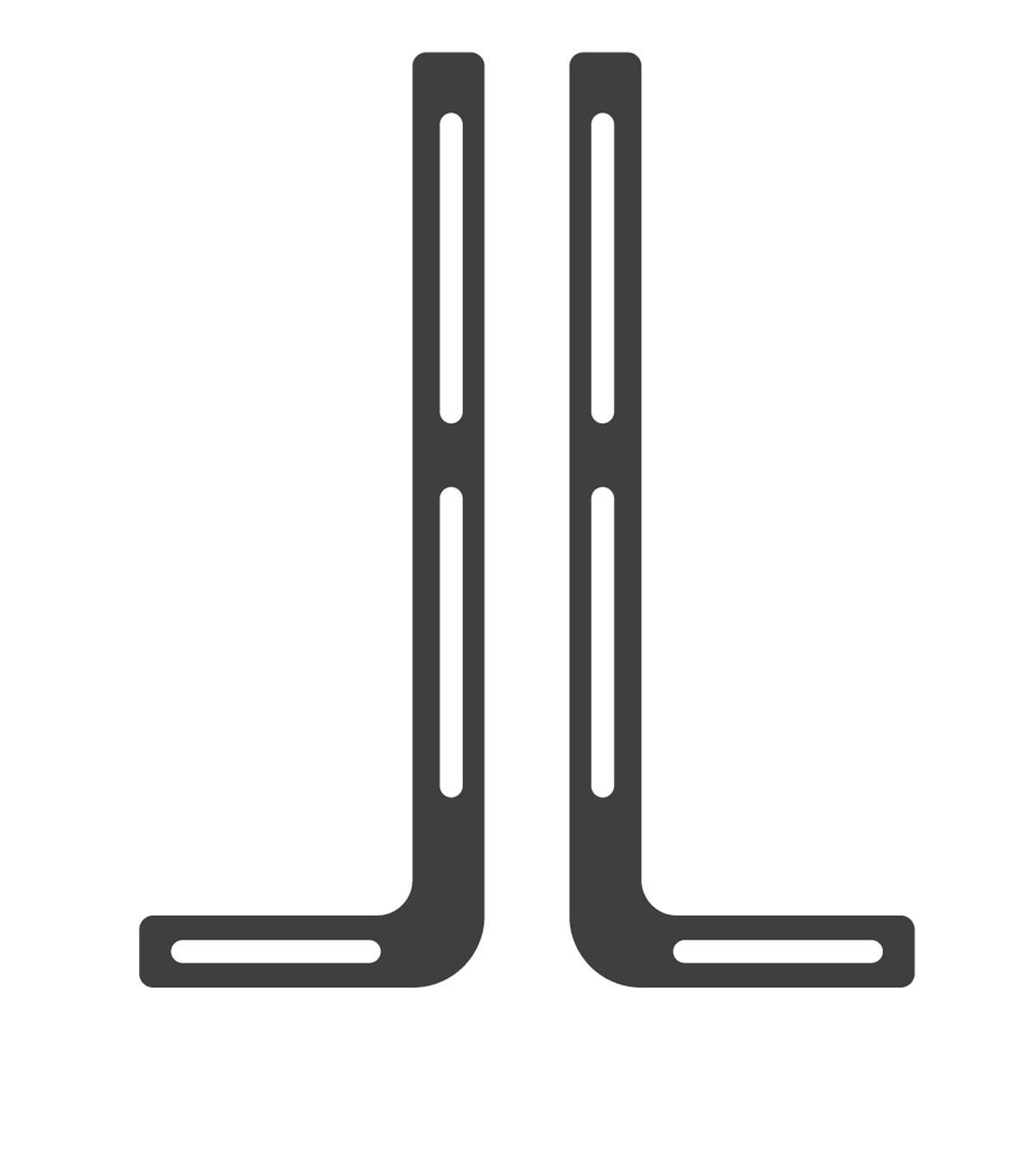 Soundbarhalterung Sb Schwarz B: 12 cm - Schwarz, MODERN, Metall (12/33/0,3cm) - MID.YOU