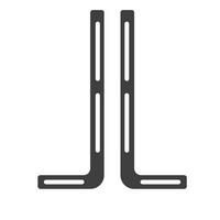 Soundbarhalterung Sb Schwarz B: 12 cm - Schwarz, MODERN, Metall (12/33/0,3cm) - MID.YOU
