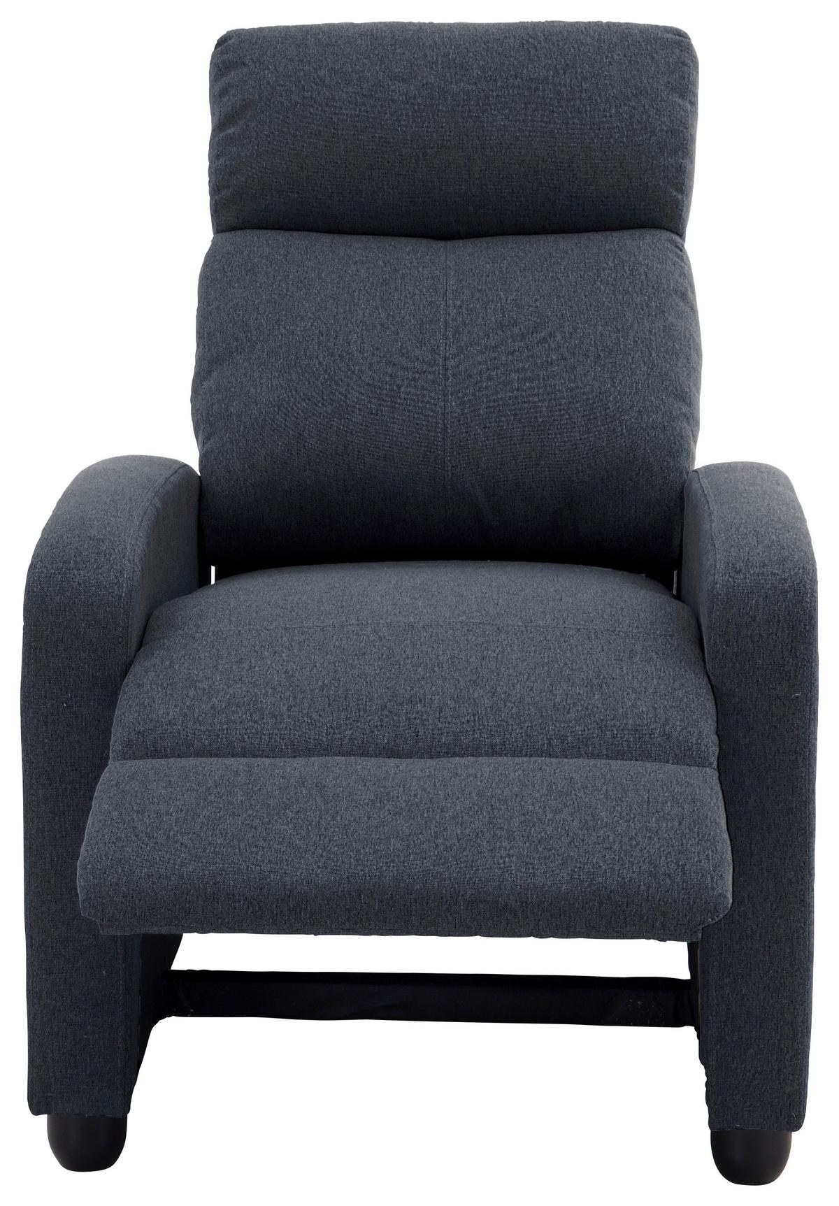 Fernsehsessel Millo Dunkelgrau B: 68,5 cm - Dunkelgrau/Schwarz, Basics, Holz/Textil (68.5/86/100cm) - P & B