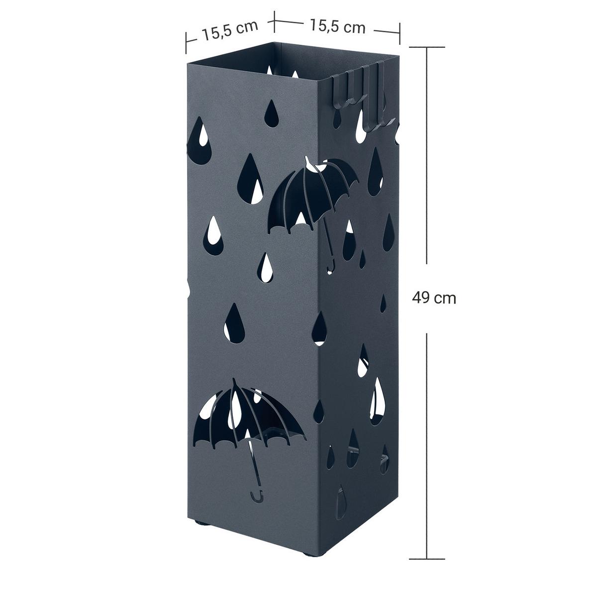 Schirmständer Schwarz B: 15,5 Cm - Grau, Basics, Metall (15,5/49/15,5cm)