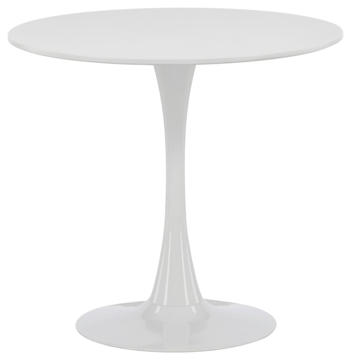 Esstisch Hamden - Hellgrau/Weiß, Design, Holzwerkstoff/Metall (80/80/75cm) - Livetastic