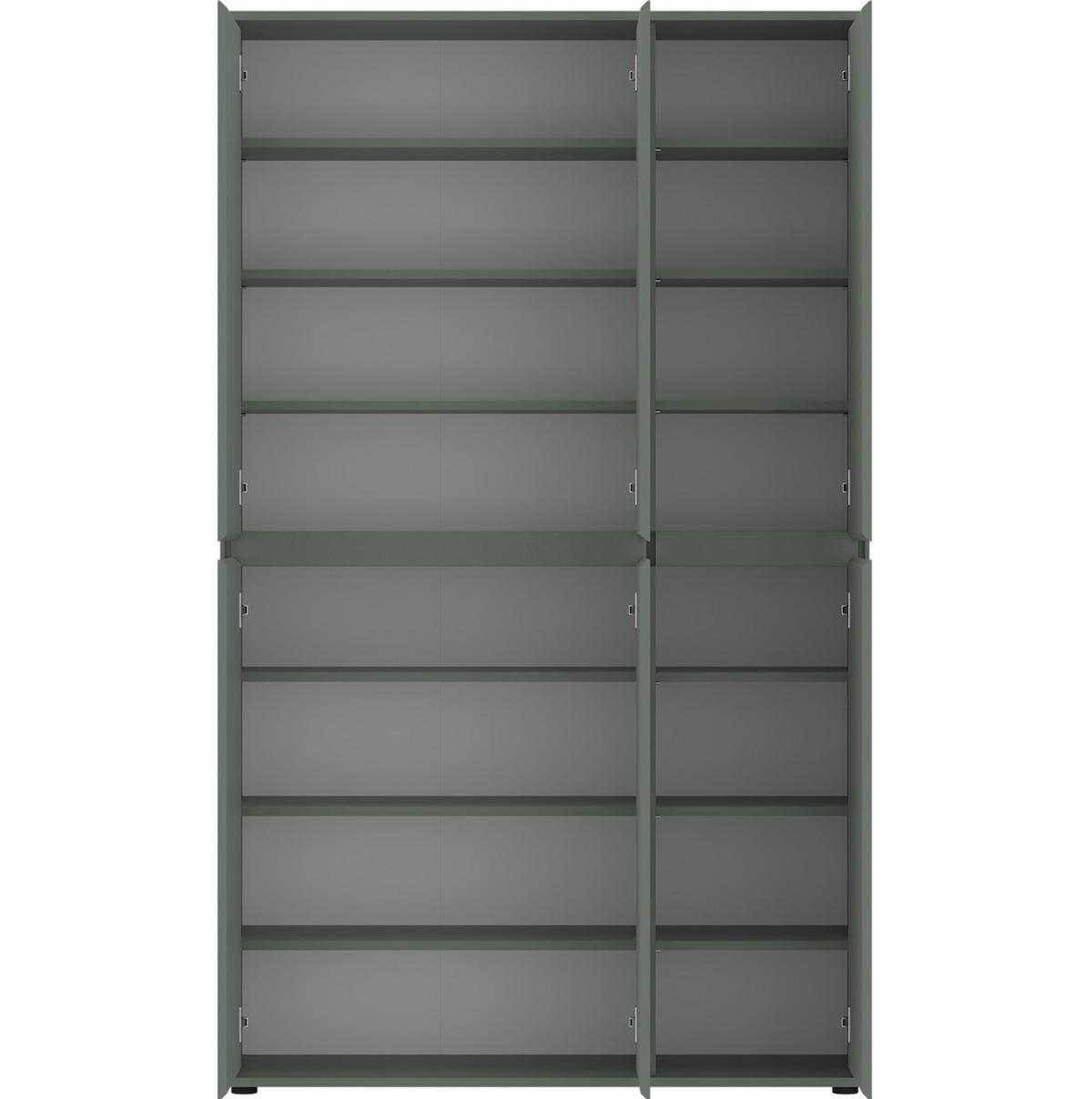 Garderobenschrank Zapato Salbeigrün B: 115,cm - Salbeigrün, Design, Holzwerkstoff (111,5/185,9/35,3cm) - Livetastic