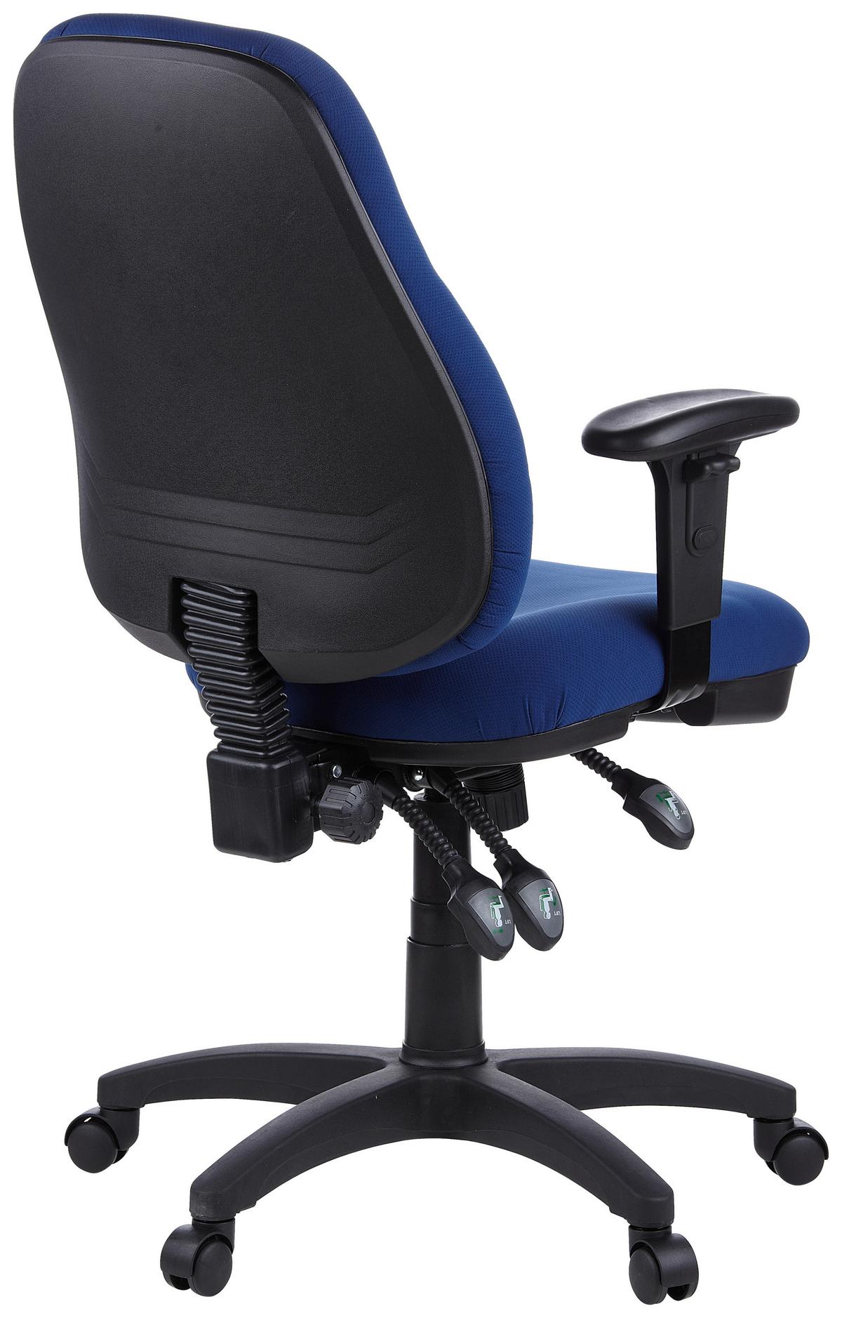 Bürostuhl Zenit Pro Blau/schwarz Bis 120 Kg - Blau/Schwarz, Basics, Kunststoff/Textil (58/121/46cm) - MID.YOU