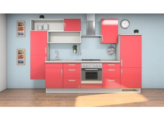 Küchenblock Jania 320 cm Rot/Weiß - Rot/Magnolie, MODERN, Holzwerkstoff (320cm) - Vertico Küchenblock Jania 320 cm Rot/Weiß - Rot/Magnolie, MODERN, Holzwerkstoff (320cm) - Vertico