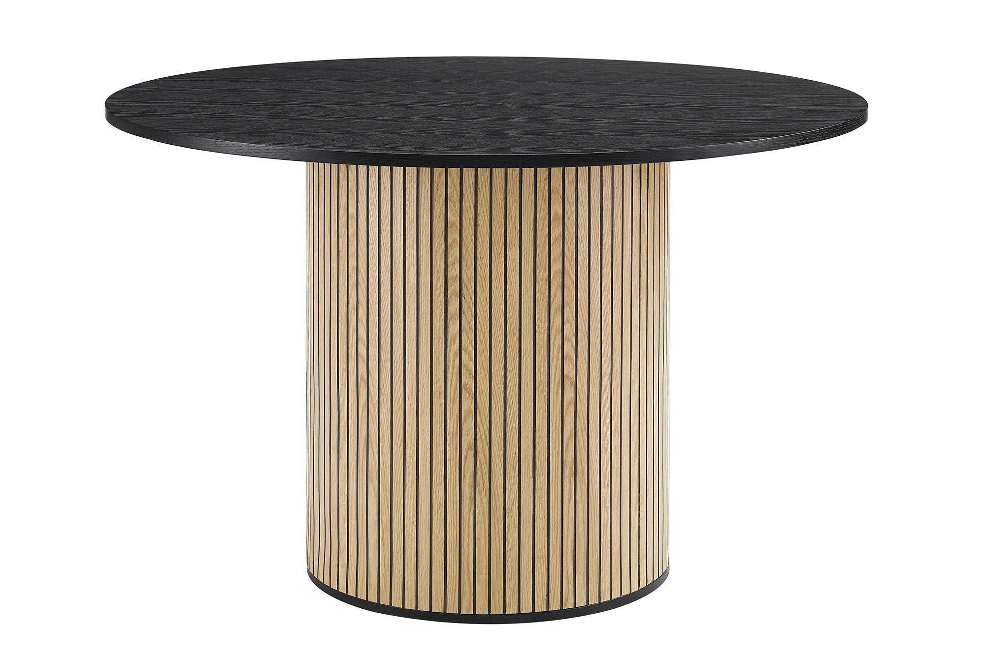 Esstisch Naturfarben/schwarz B: 120 Cm - Schwarz/Naturfarben, MODERN, Holz/Holzwerkstoff (120/120/75cm) - Livetastic