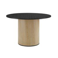 Esstisch Naturfarben/schwarz B: 120 Cm - Schwarz/Naturfarben, MODERN, Holz/Holzwerkstoff (120/120/75cm) - Livetastic