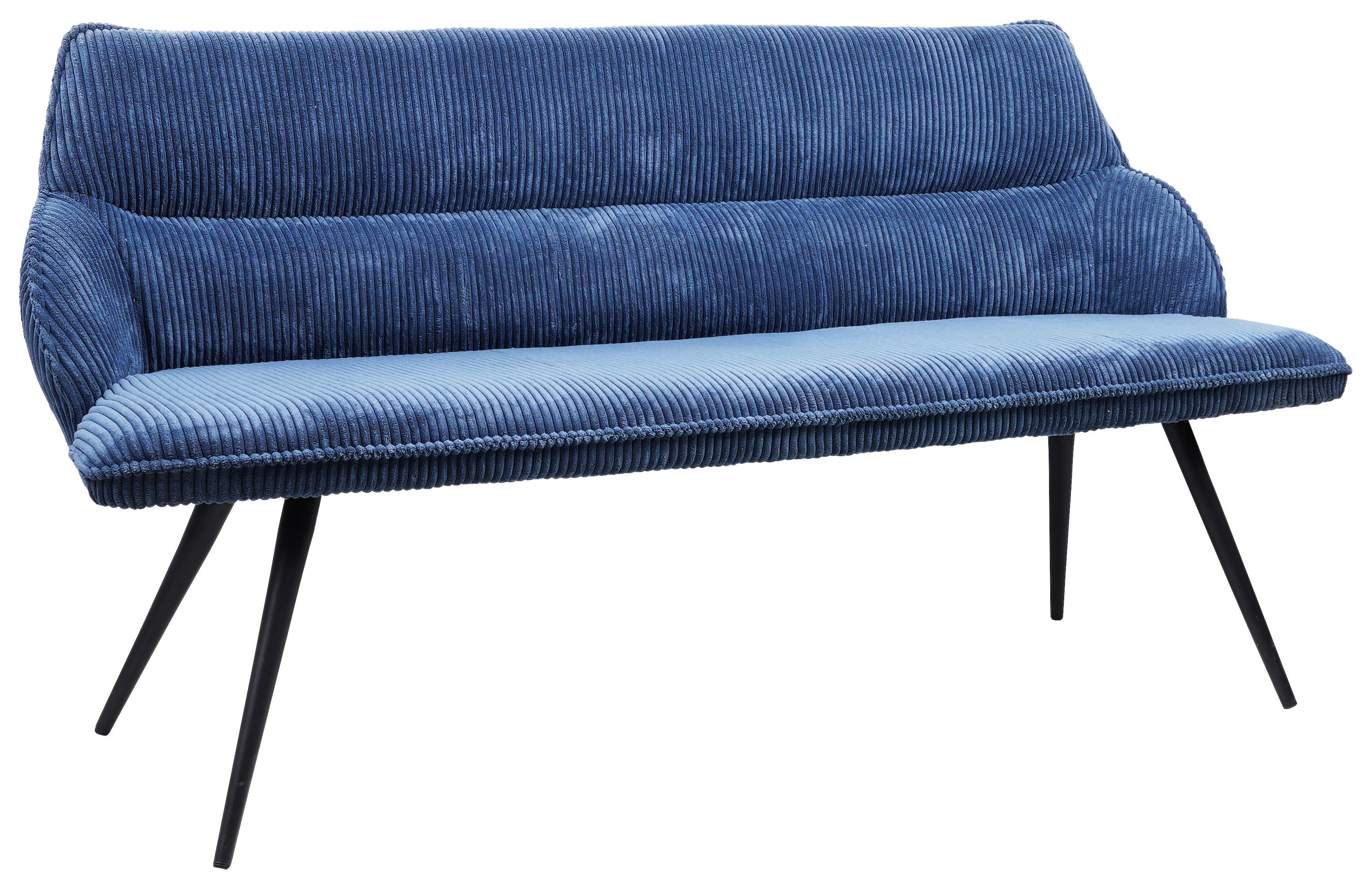 Sitzbank Blau Bursa 163x67x85 cm - Blau/Beige, MODERN, Textil/Metall (163/67/85cm) - MID.YOU