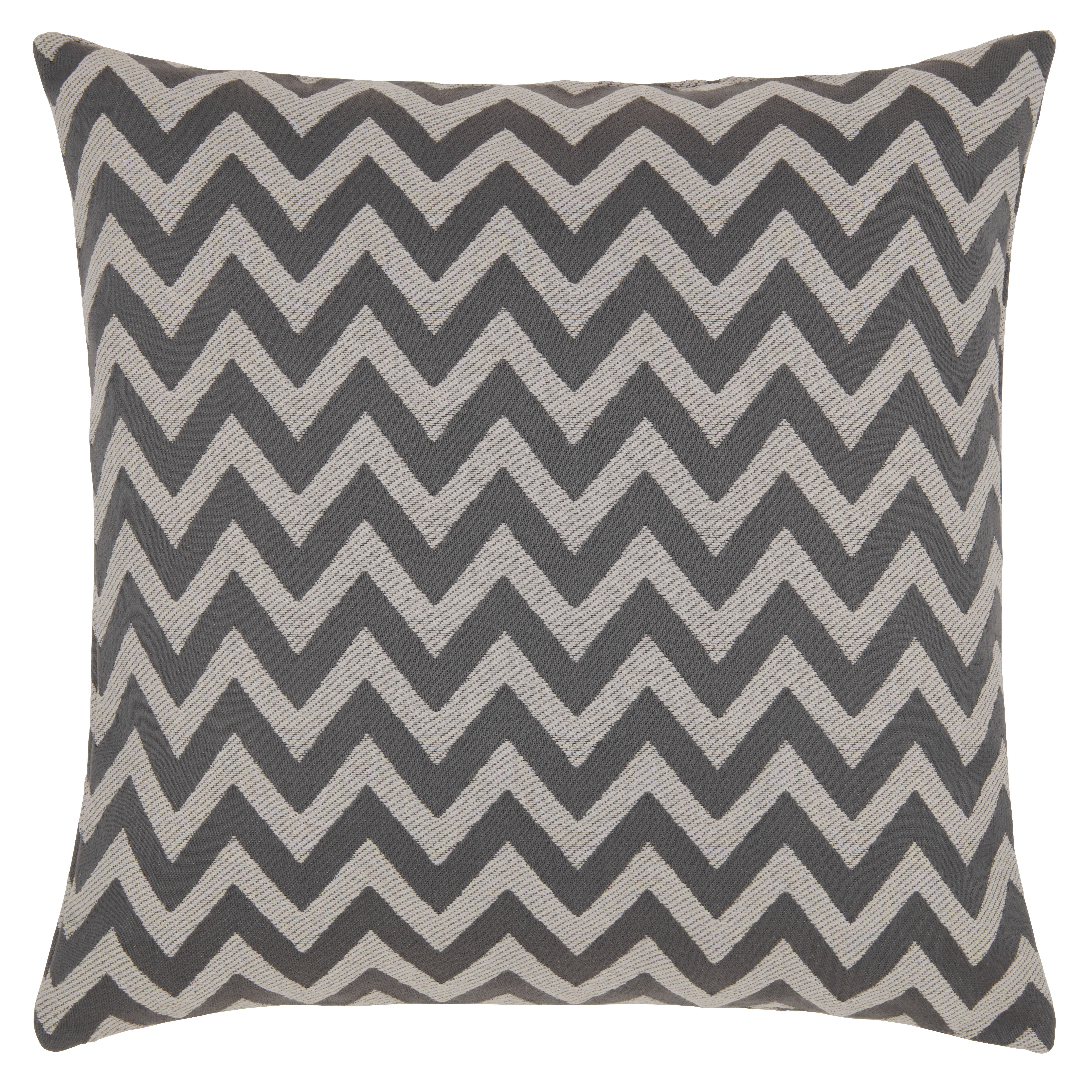 POTAH NA POLŠTÁŘ Zickzack, 48/48cm, šedá - šedá, Basics, textil (48/48cm) - Premium Living