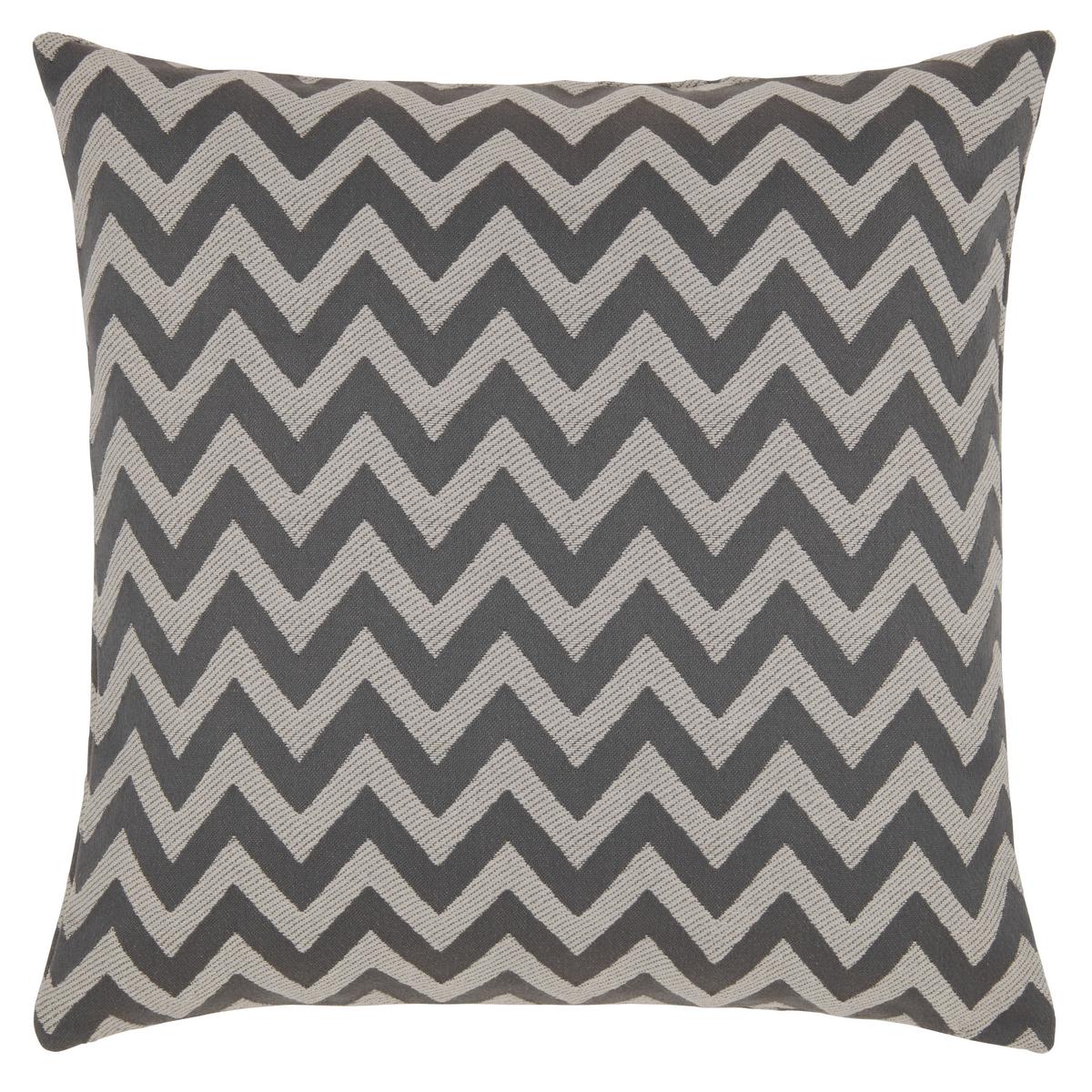 POTAH NA POLŠTÁŘ Zickzack, 48/48cm, šedá - šedá, Basics, textil (48/48cm) - Premium Living