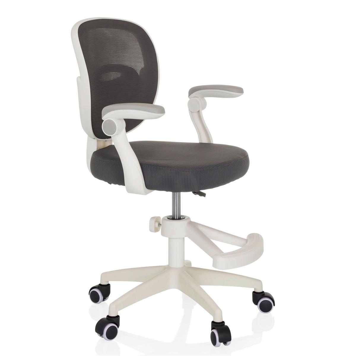 Jugenddrehstuhl Kiddy Smart Grau B: 61 cm - Rosa/Weiß, MODERN, Kunststoff/Textil (61/84-97/55cm) - MID.YOU