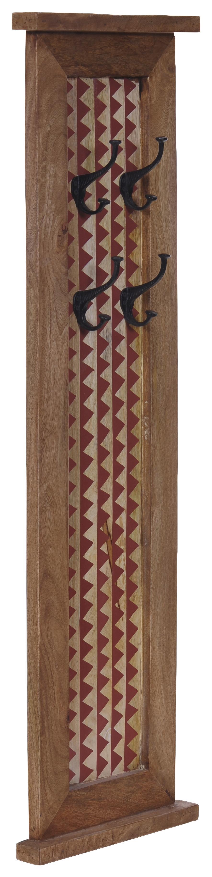 Garderobenpaneel Barrios B: 35 cm Echtholz - Multicolor/Naturfarben, Basics, Holz (35/110/8cm)