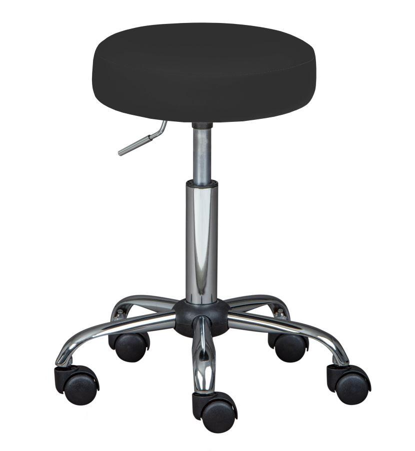 Drehhocker Asra Schwarz Teppichrollen, Bis 80 Kg - Schwarz, Basics, Kunststoff (33/50-66/33cm) - MID.YOU