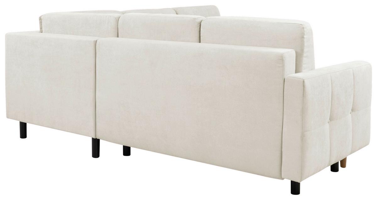 Ecksofa Noret, Weiß S: 242x242 Cm - Buchefarben/Weiß, Design, Textil (242/242cm) - MID.YOU
