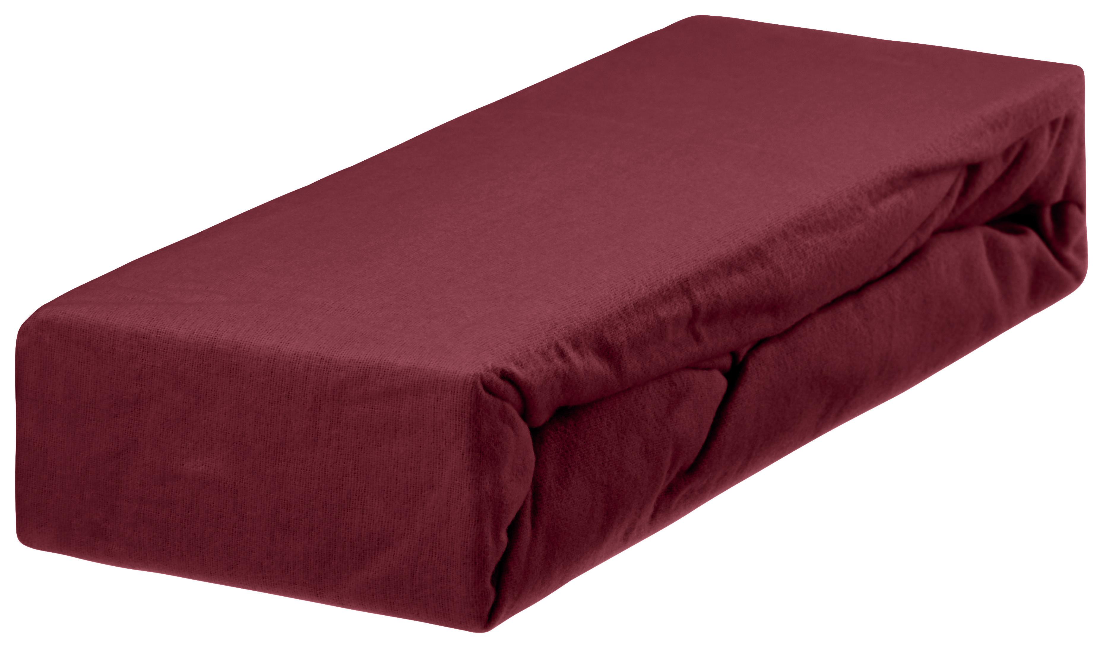 Spannleintuch Alaska - Rot, KONVENTIONELL, Textil (90/200cm) - Ondega