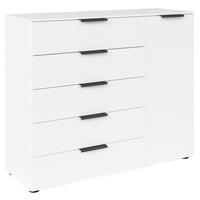 Kommode Flipp Weiß/Graphitfarben B: 120 cm - Schwarz/Graphitfarben, MODERN, Holzwerkstoff (120/100/42cm) - Rauch Möbel