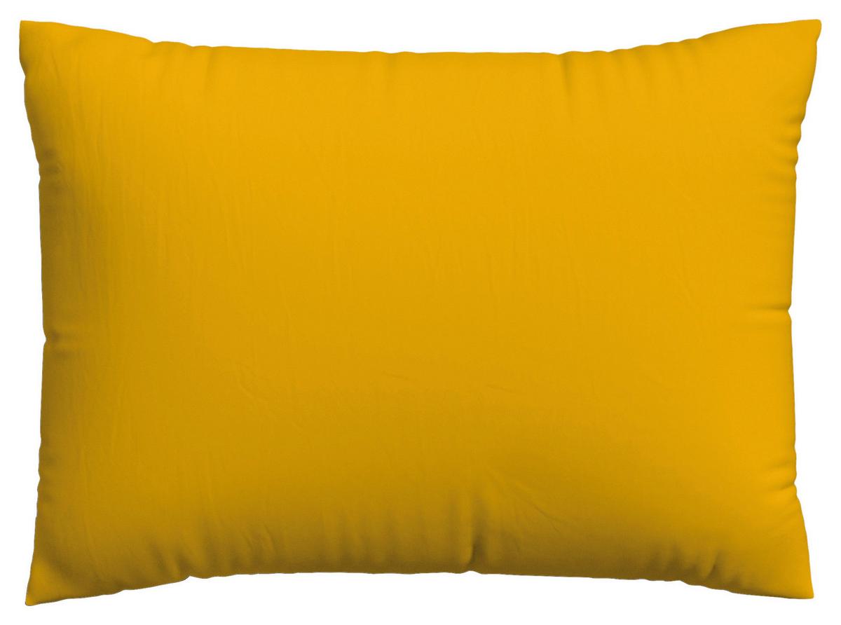 Kopfpolsterbezug Woven Satin - Dunkelgelb, Basics, Textil (70/90cm) - Schlafgut