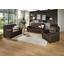Sitzgarnitur Queenline 3er 198 cm/2er 146 cm - Schwarz, KONVENTIONELL, Holz/Holzwerkstoff (198/96/92cm) - James Wood