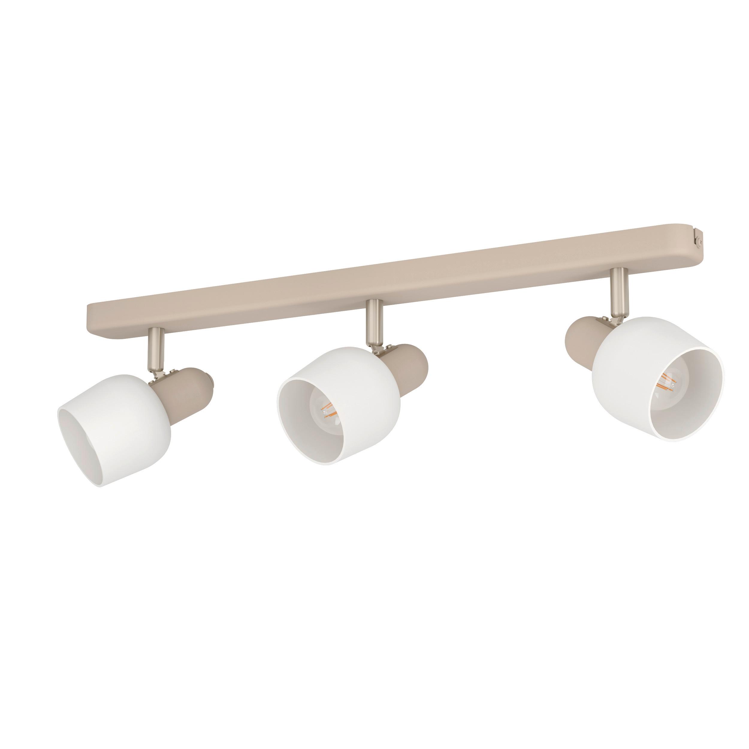 Deckenleuchte 900716 Corato - Sandfarben/Weiß, Natur, Glas/Metall (52/7,5/5,5cm) - Eglo