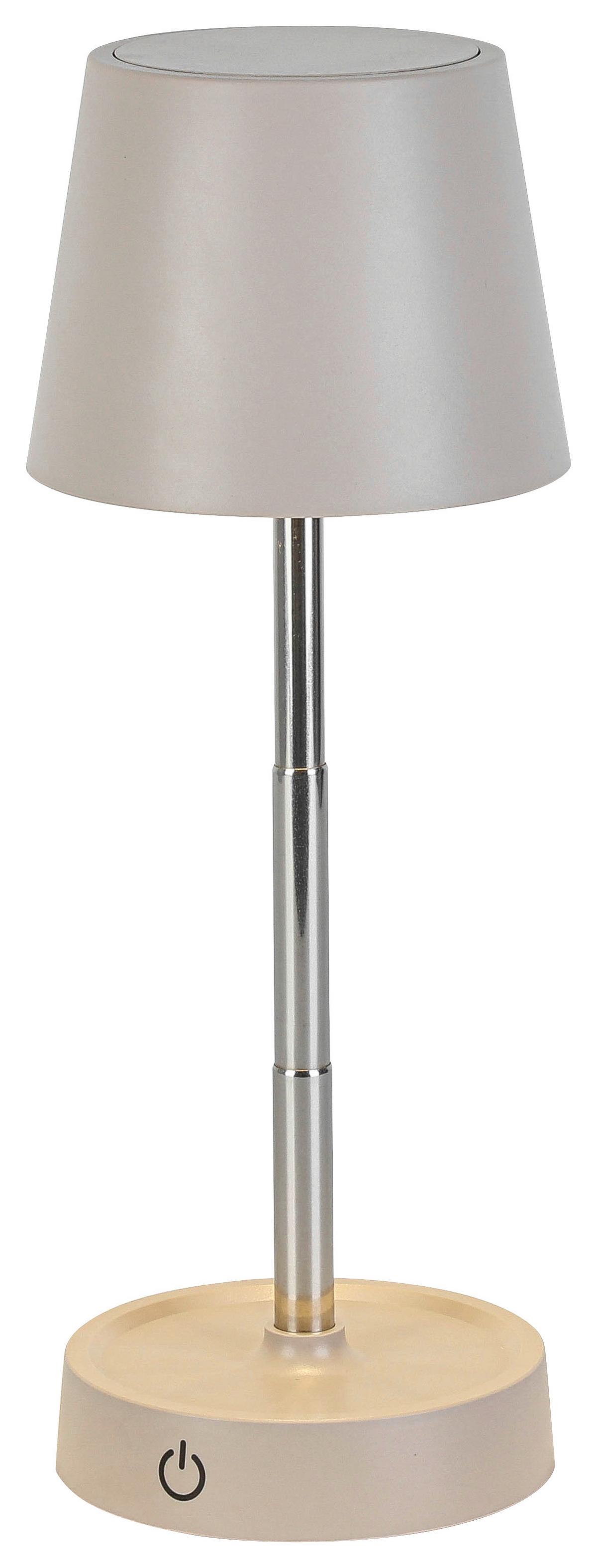 STOLNÍ LAMPA NA BATERIE KLAPPI - pískové barvy, Moderní, kov/plast (10,5/11-28cm) - Mömax
