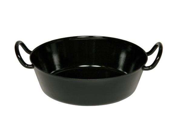 Bratpfanne Schnitzelpfanne - Schwarz, Basics, Metall (21,70/16,70/7,30cm)
