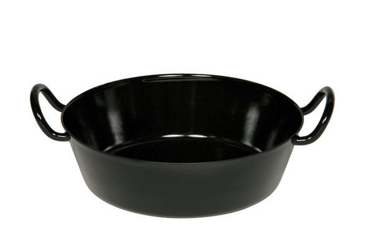 Bratpfanne Schnitzelpfanne - Schwarz, Basics, Metall (21,70/16,70/7,30cm)