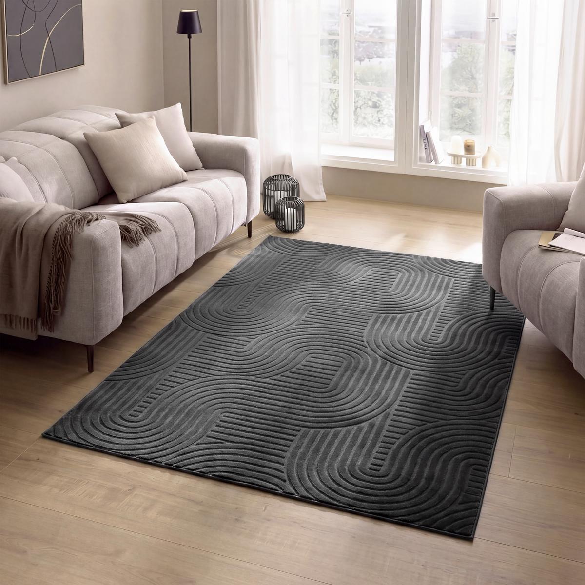 TKANÝ KOBEREC ZEN WEAVE - antracitová, Konvenční, textil (160/220cm) - Mömax