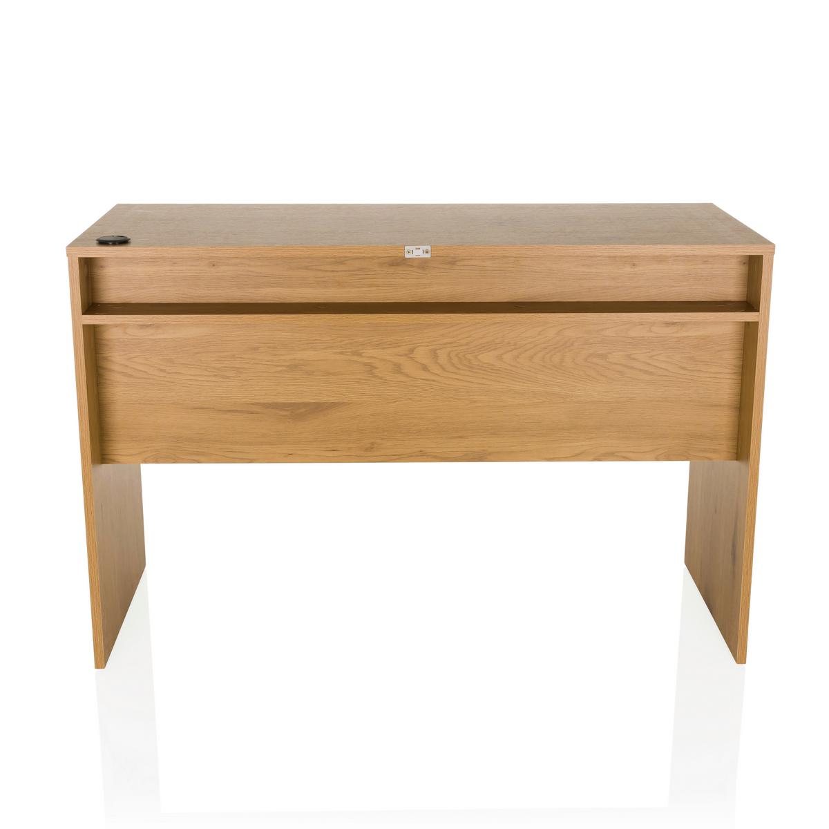 Schreibtisch Weiß/Eichefarben B: 120 cm - Eichefarben/Weiß, MODERN, Holzwerkstoff (120/50/78cm) - MID.YOU