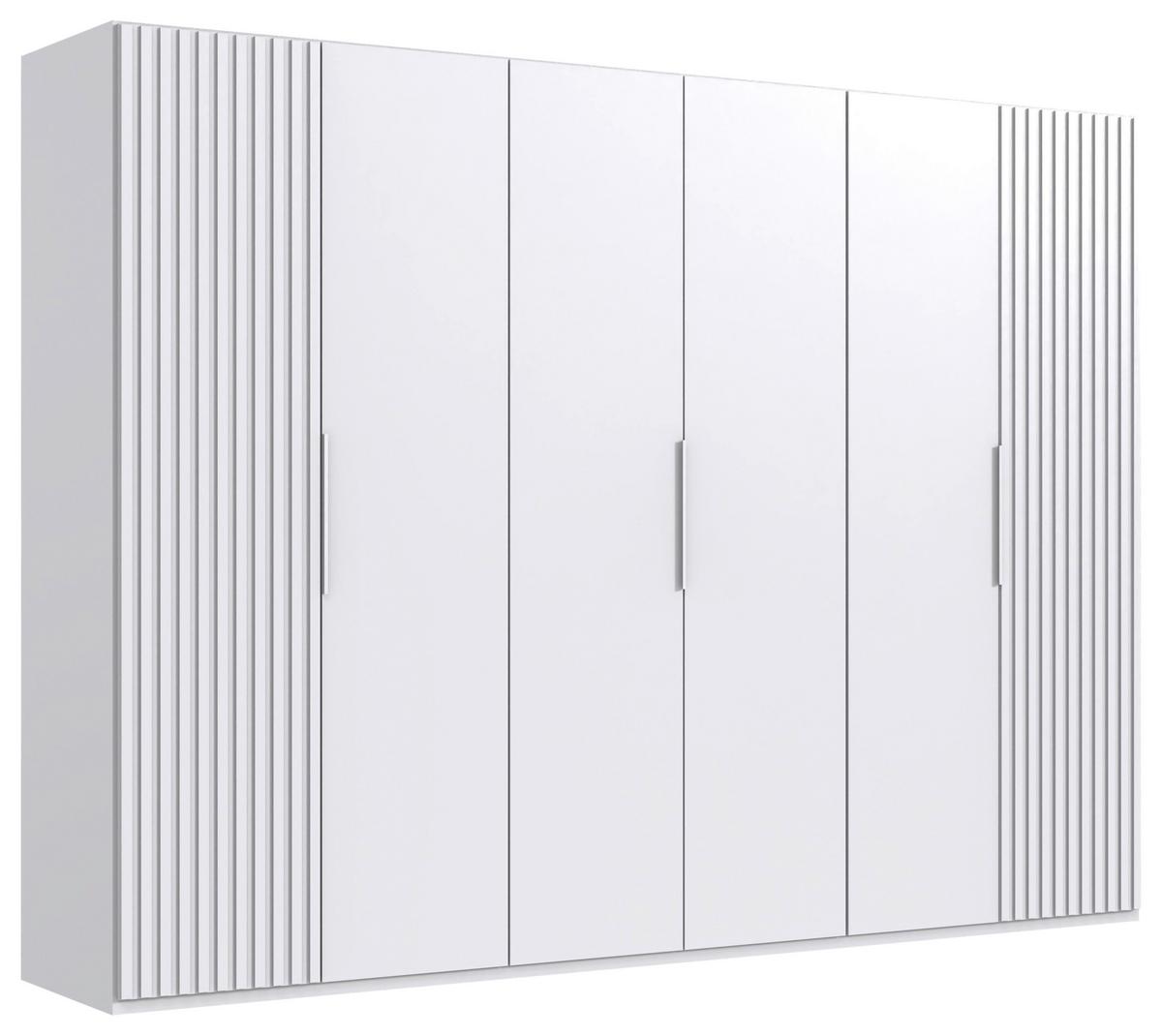 Drehtürenschrank Andorra Weiß B: 300 Cm - Weiß, MODERN, Holzwerkstoff (300/216/58cm) - MID.YOU