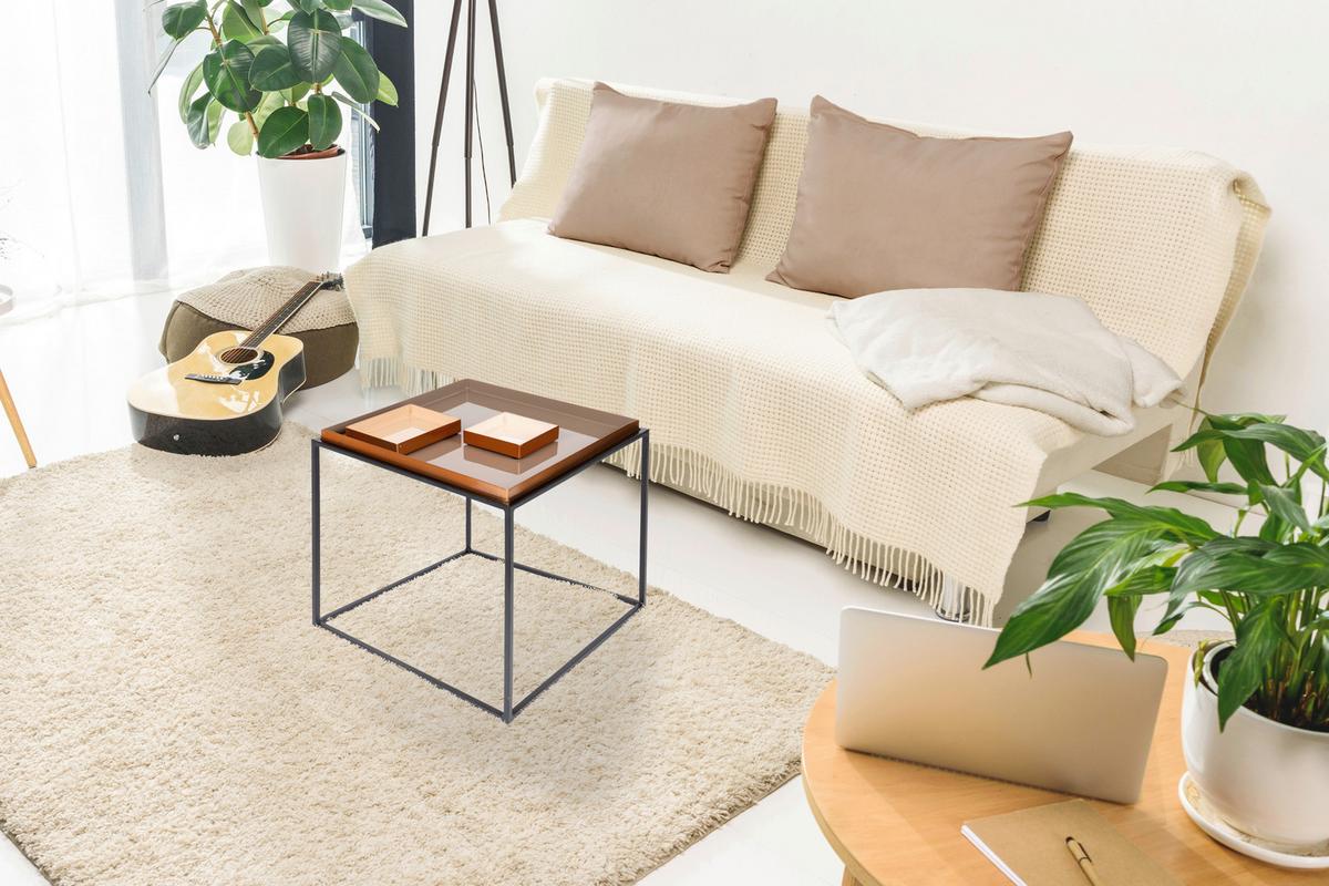 Beistelltisch Famosa 560 Beige/Creme/Mokka B: 40 cm - Beige/Creme, Design, Metall (40/40/40cm) - Kayoom