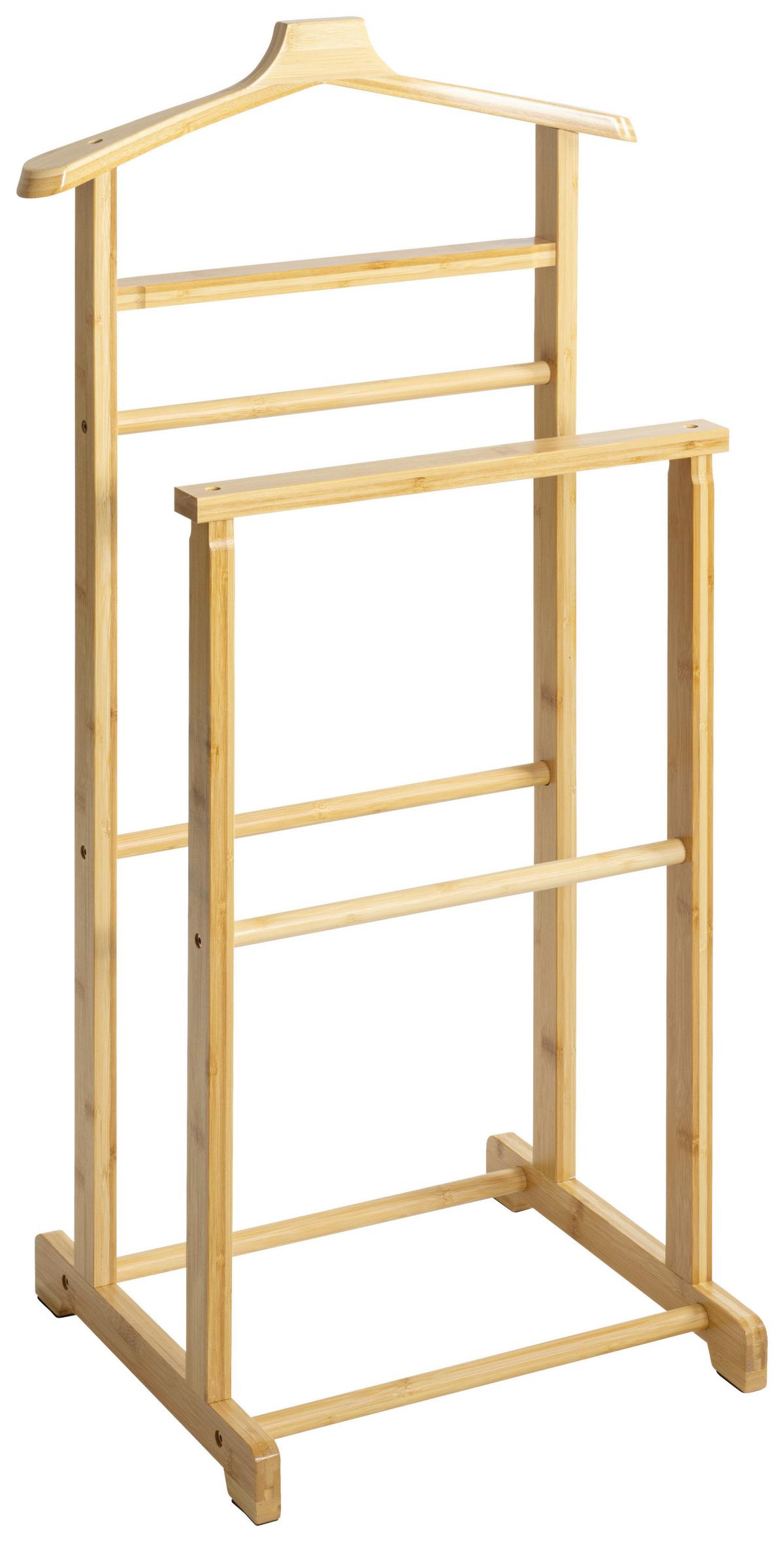 Herrendiener Oslo Bambus B: 48 cm - Naturfarben, Trend, Holz (48/97/36cm)