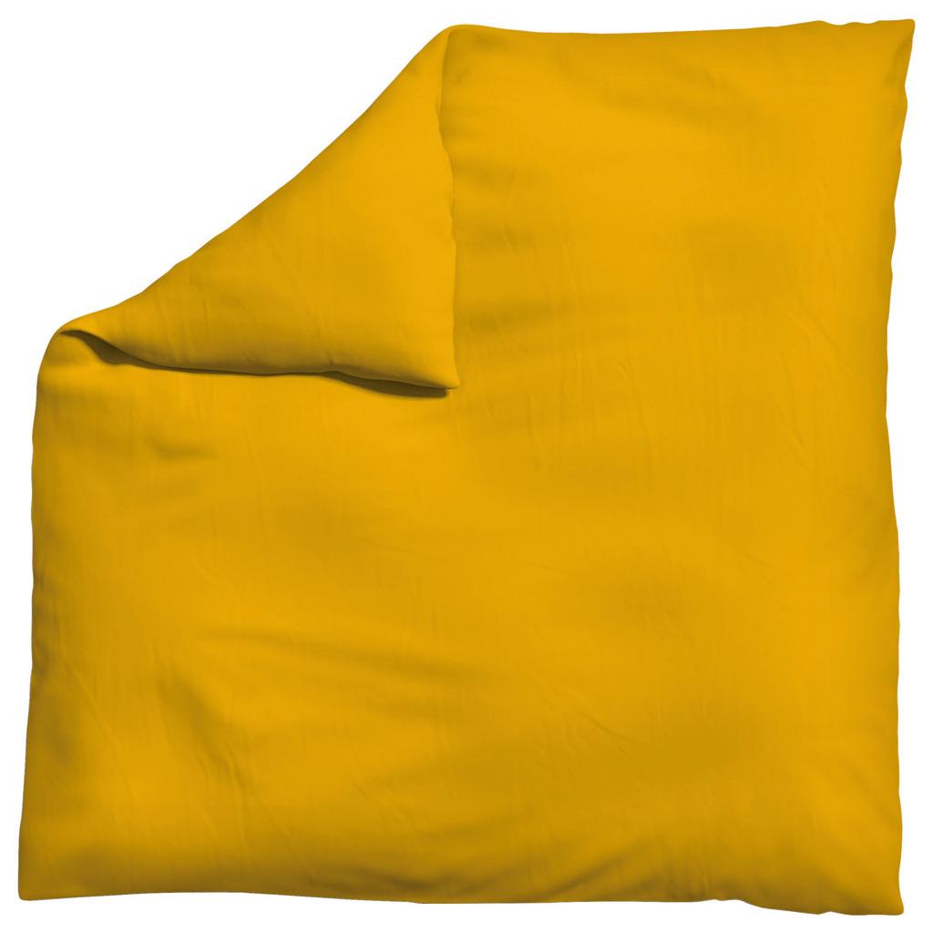 Bettdeckenbezug Knitted Jersey 200x200cm Currygelb