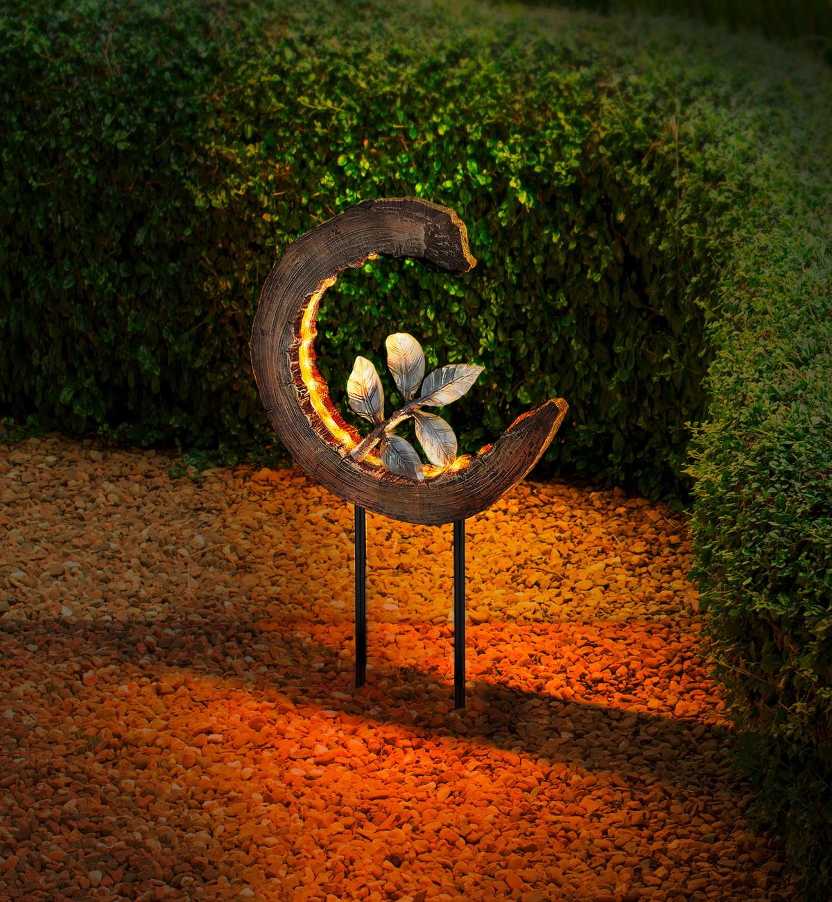 Solarleuchte 36514 - Silberfarben/Schwarz, Design, Kunststoff/Metall (24/10/52cm) - Globo