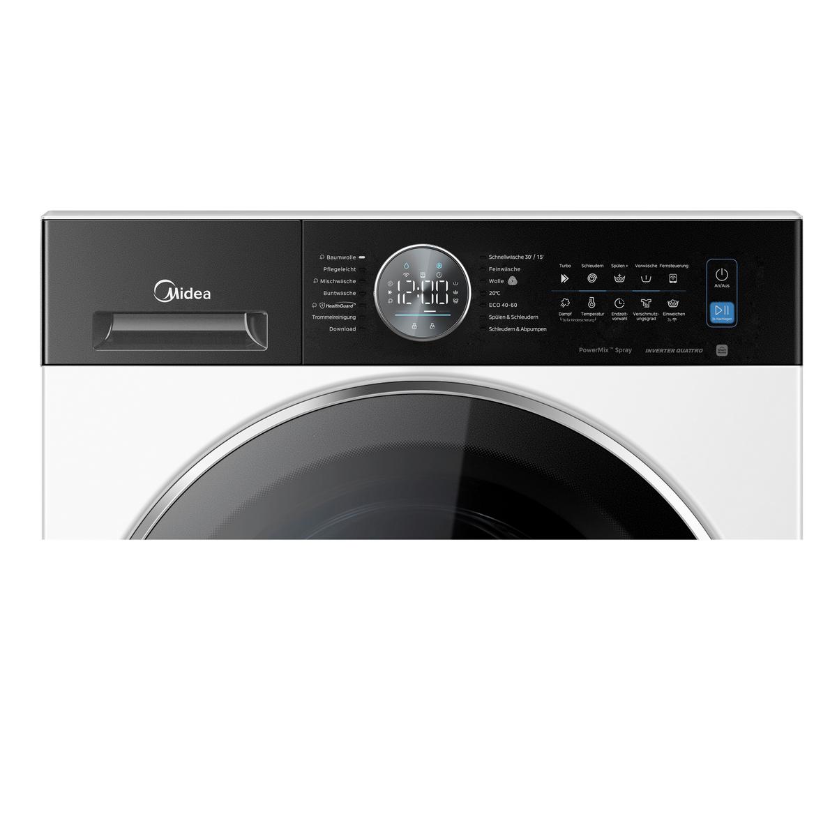 Waschmaschine MF210W100WB-14A3 EEKL: A, Füllmenge ca. 10 kg - Schwarz/Weiß, Basics, Kunststoff/Metall (59,5/85/58cm) - Midea