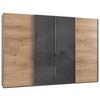 Schwebetürenschrank B: 350 cm Level 36c Grau/Eiche Dekor - Eichefarben/Grau, MODERN, Holzwerkstoff (350/236/65cm) - MID.YOU