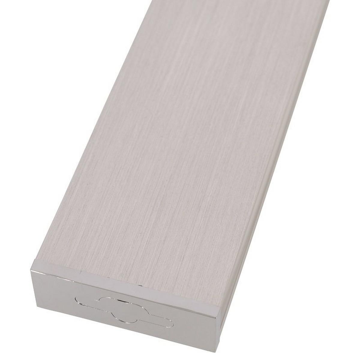 Led-wandleuchte, 1-flammig, Rechteckig - Chromfarben/Alufarben, Design, Kunststoff/Metall (31,6/7/5cm) - Näve