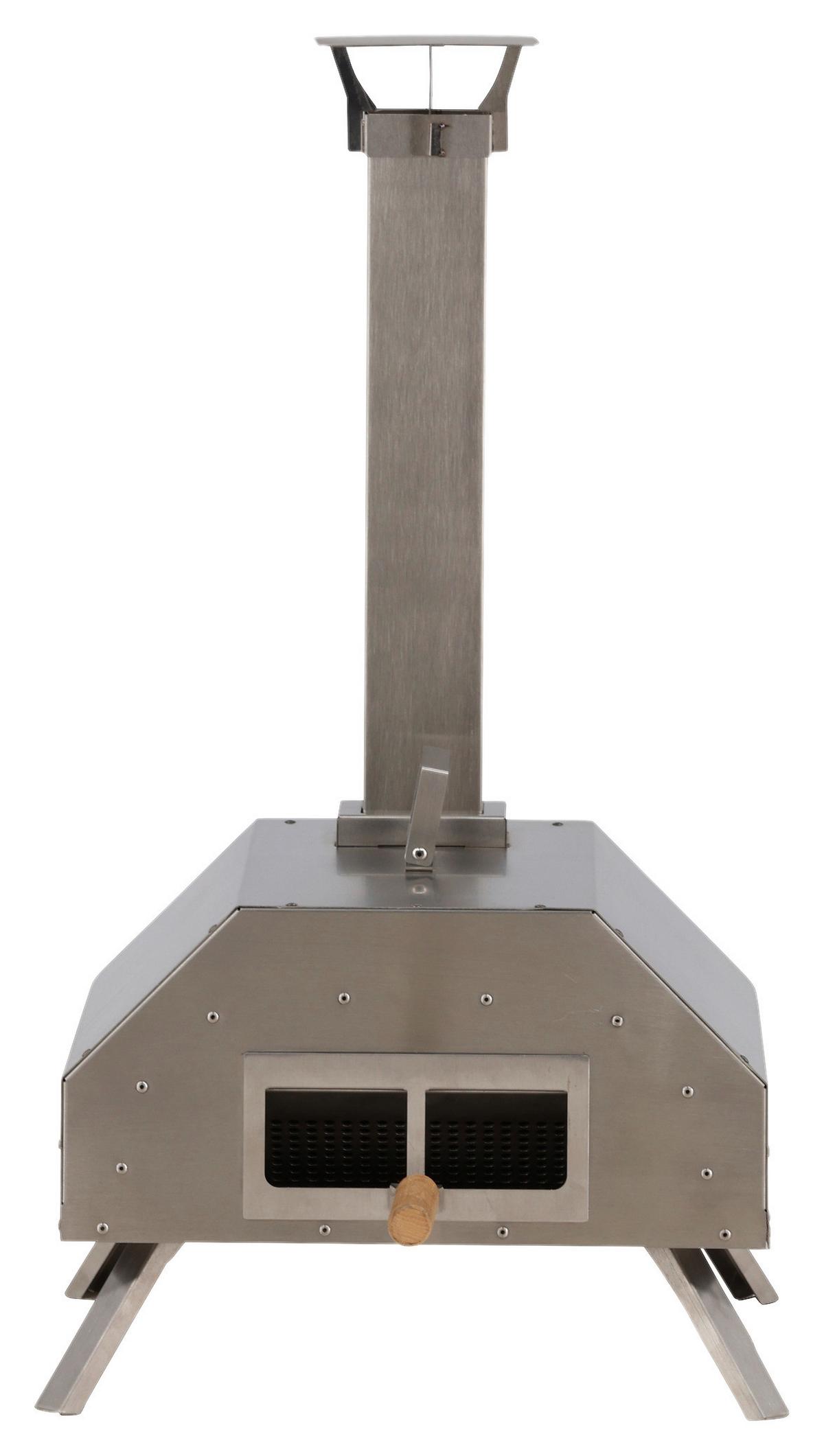 Pizzaofen Hamnå - Silberfarben, KONVENTIONELL, Metall (76,4/68,1/40cm) - Gardenson