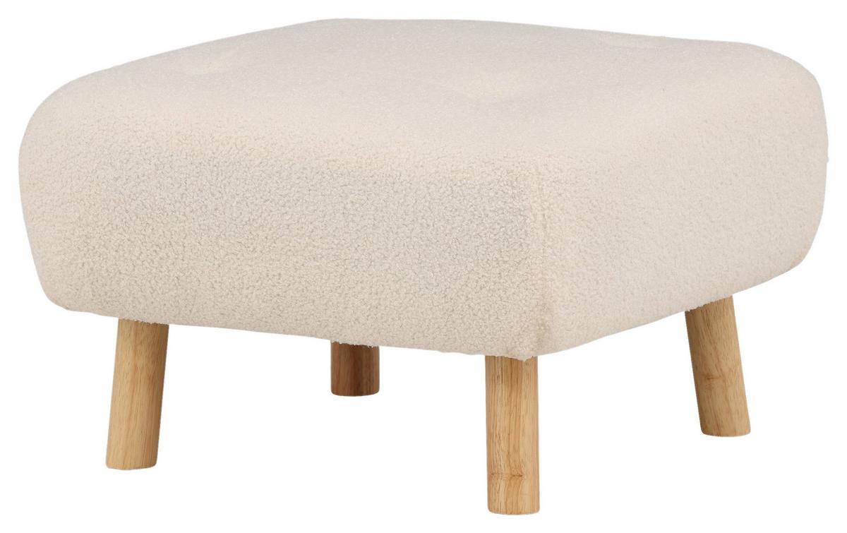 Hocker Salina - Weiß, Design, Holz/Kunststoff (60/28/60cm) - Livetastic