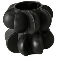 Váza MERITT I - černá, Moderní, keramika (16,5/15,3cm) - Mömax