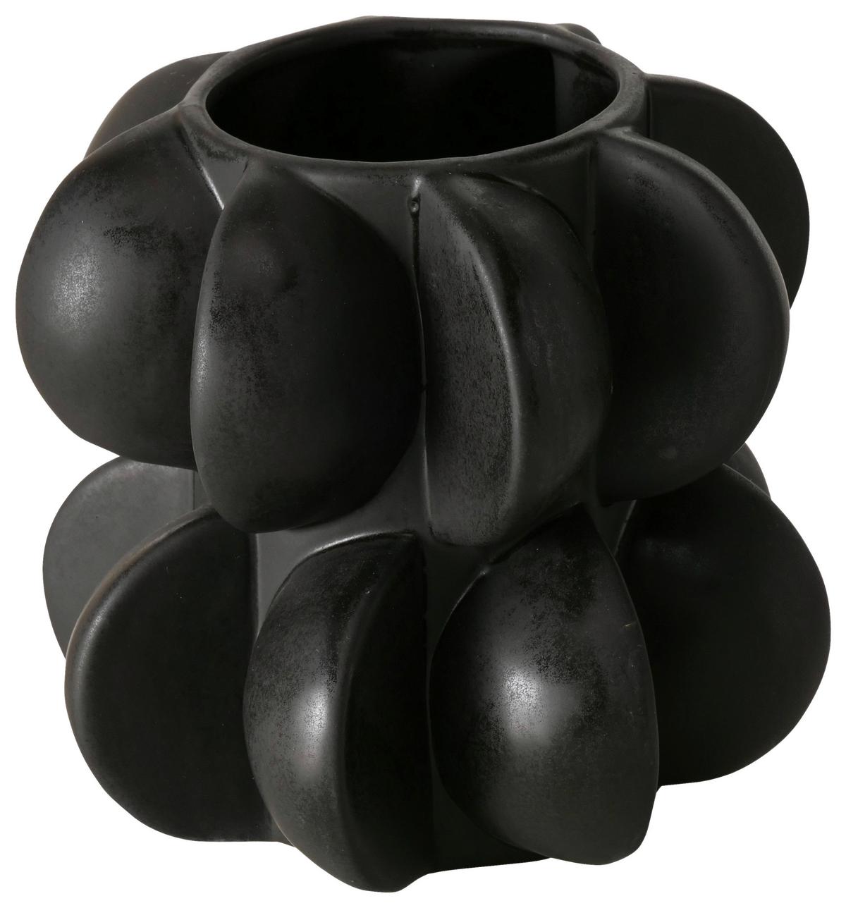 Váza MERITT I - černá, Moderní, keramika (16,5/15,3cm) - Mömax