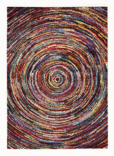 Webteppich Sixteen Round - Multicolor, Trend, Textil (120/170cm) - Novel