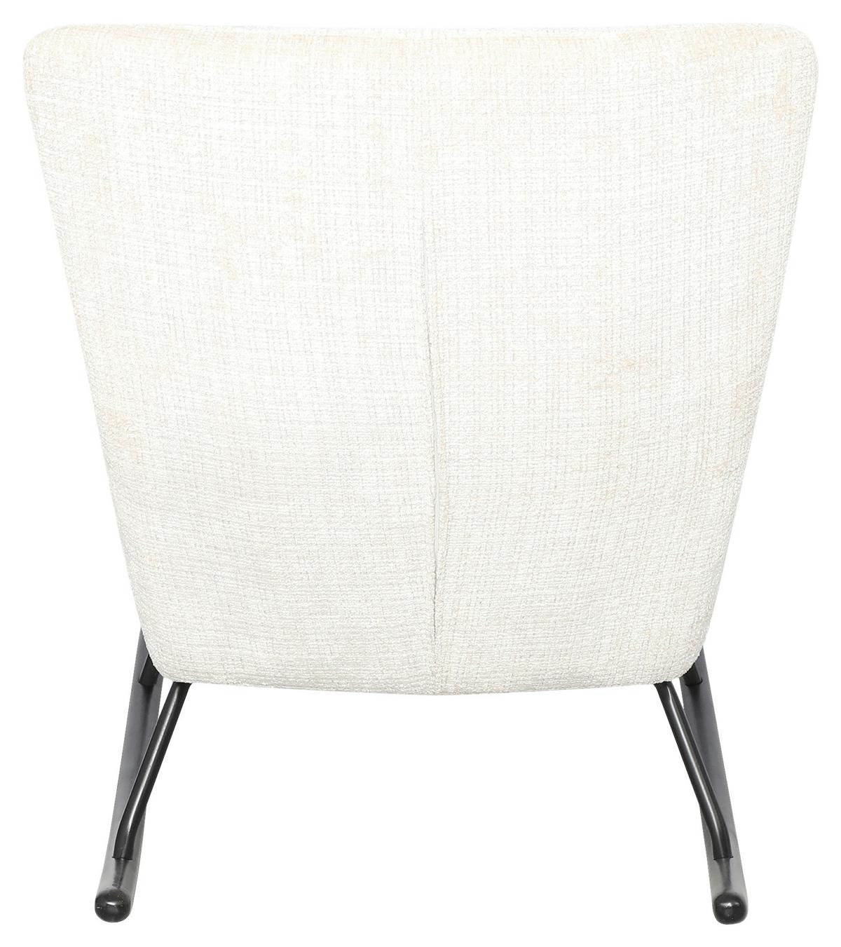 Schaukelstuhl Cremona Beige B: 71 cm - Beige/Schwarz, MODERN, Holz/Textil (71/93/91cm) - Livetastic