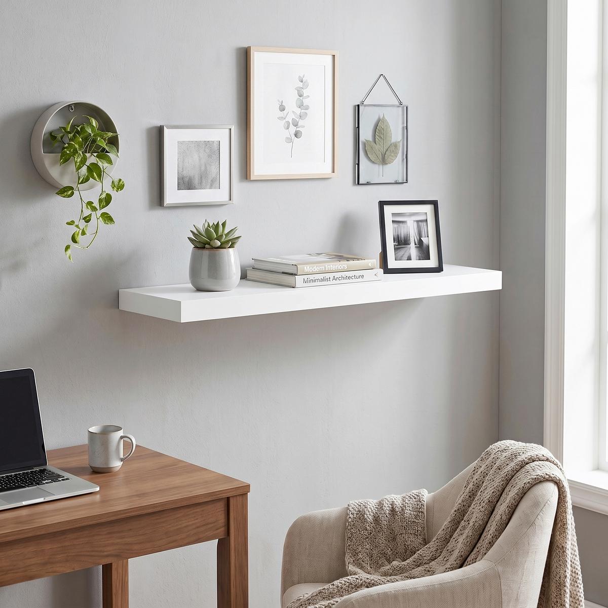 Wandboard Giga B: 80 cm Weiß - Weiß, MODERN, Holzwerkstoff (80/3,8/23,50cm)