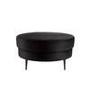 Hocker Pistaccio Anthrazit Velorus, D: 80 cm - Anthrazit/Schwarz, MODERN, Textil (80/43/80cm) - Livetastic