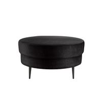 Hocker Pistaccio Anthrazit Velorus, D: 80 cm - Anthrazit/Schwarz, MODERN, Textil (80/43/80cm) - Livetastic