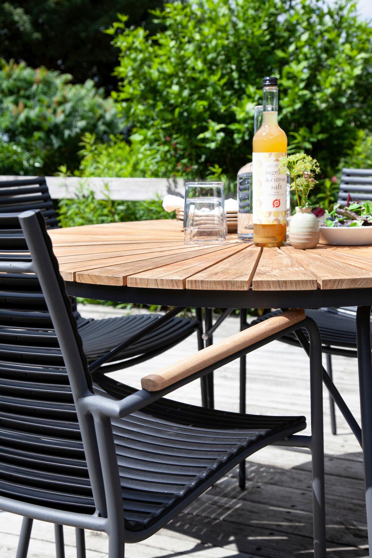 Gartensessel Stapelbar Mood Classic Kunststoff - Anthrazit/Schwarz, KONVENTIONELL, Holz/Kunststoff (60/84/56cm) - Gardenson